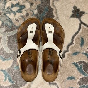 White Birkenstock Sandles